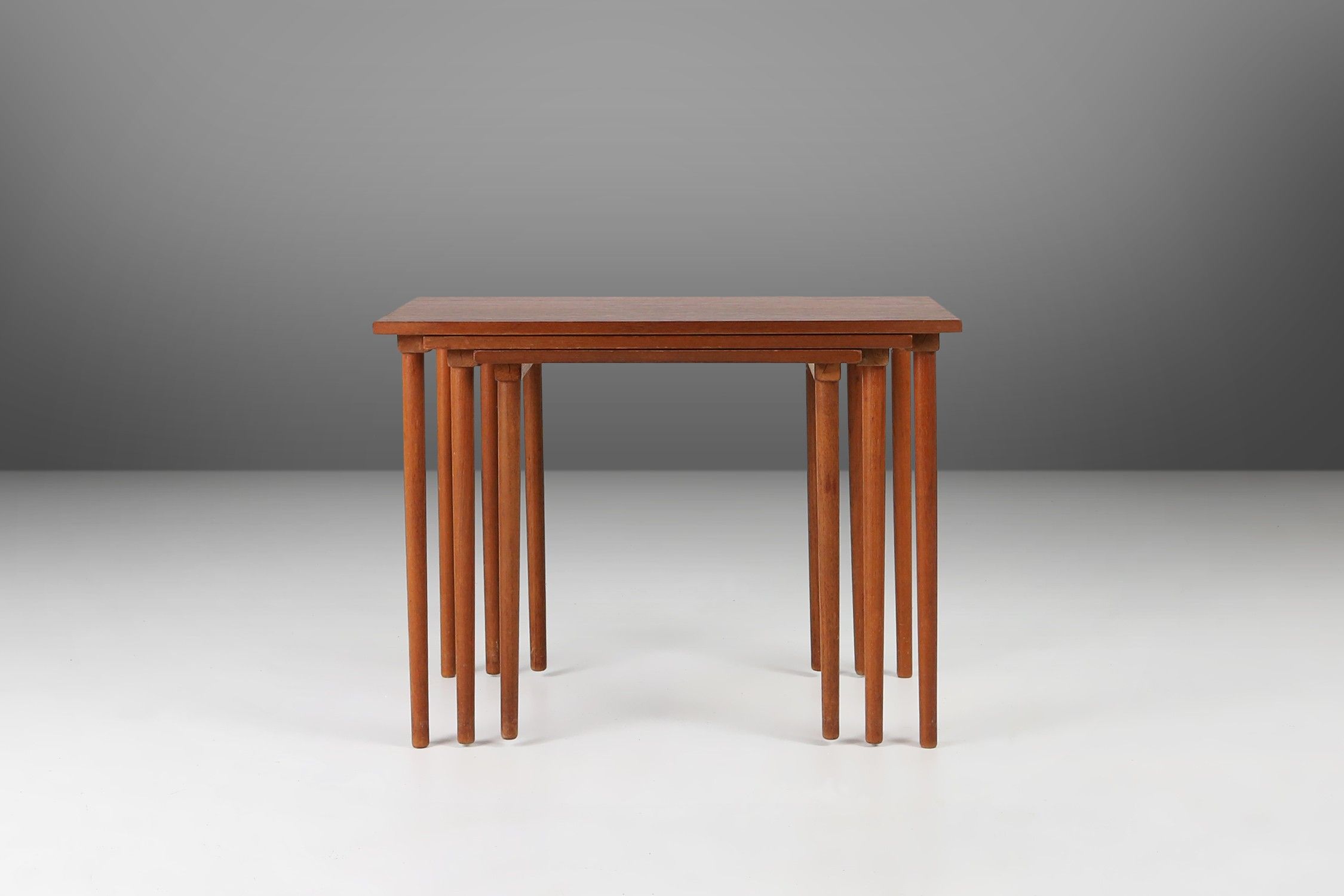 Set of 3 Scandinavian Teak Nesting Tables, Denmark 1960sthumbnail